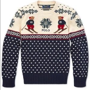 Boys Ski Bear Sweater